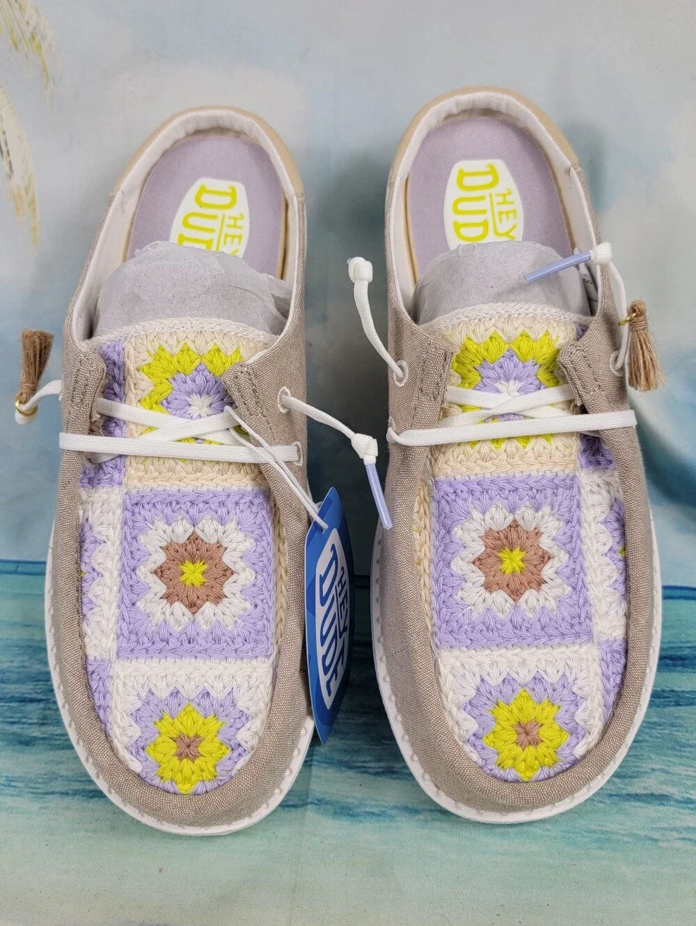 Hey Dude Wendy Crochet Cottage Mule Womens 9 - Picture 3 of 9
